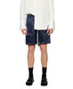 Boxy Silk Shorts in Riva Blue