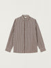 Classic Shirt In Broad Stripe Cotton in Brown and White (Pre-Order)
