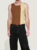 Contrast Multi-Panel Singlet In Brown and Yellow
