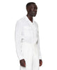 Dual Pocket Shirt in White Linen