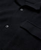 Box Shirt in Black Waffle Knit